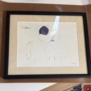 Black and Cream Minimalist Line Drawing Art